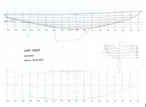 Lijnentekening Lady Addy